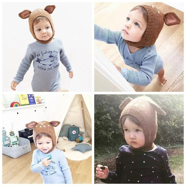 

hair accessories autumn and winter baby hat fashion warm female boy small sika deer wool cap oct#2, Slivery;white