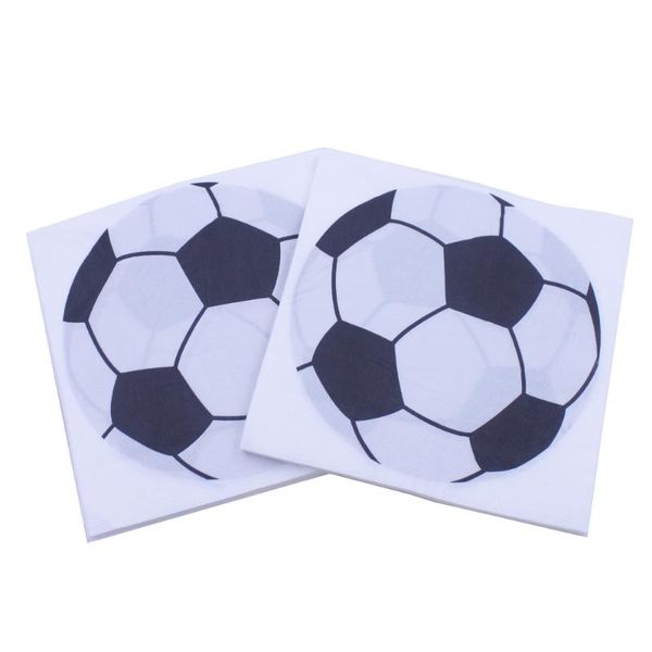 

packaging dinner service 20pcs/pack football theme disposable napkins paper tissues party decorations