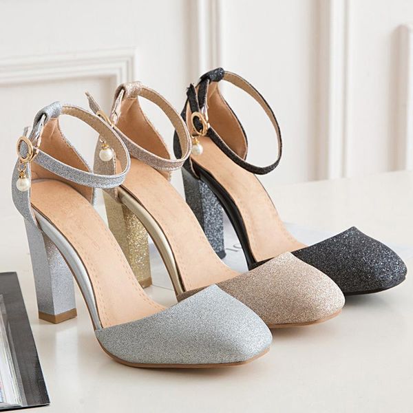 

summer style sandals women sweet fashion big size 31-45 lady shoes high heel pumps wedding party t710, Black