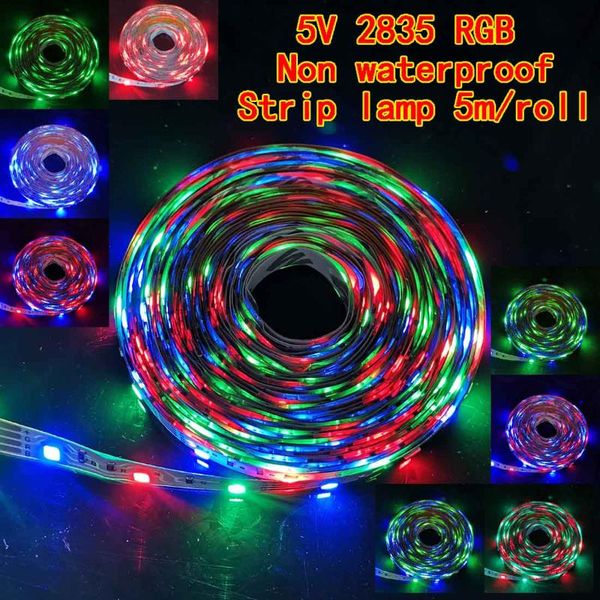 

strips led strip lamp 5m rgb 2835 usb 5v 12v decoration lighting remote controller ribbon for festivalparty bedroom tvbacklight