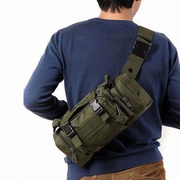 

outdoor bags 900d high density oxford waterproof shoulder tactical bag hiking fishing military hunting waist chest pocket unisex