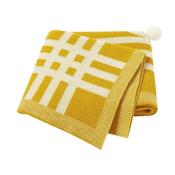 

blankets & swaddling baby knitted born boy girl swaddle wrap toddler crib bedding quilts stroller basket covers pattern 100*80cm