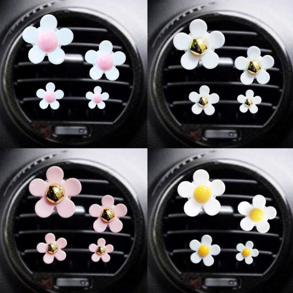 

interior decorations 4 pcs car outlet vent perfume clip small daisy air conditioning decoration supplies freshener