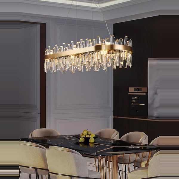

chandeliers led postmodern crystal round oval designer chandelier lighting lustre hanging lamps suspension luminaire lampen for dinning room