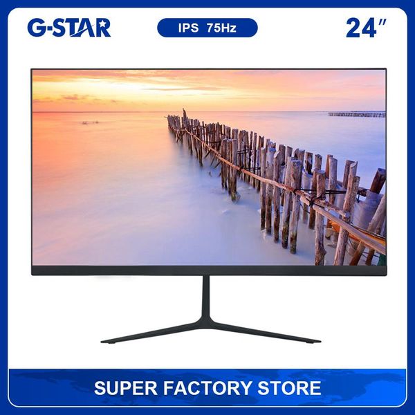 

monitors 24 inches borderless computer monitor ips 1920*1080 /vga micro bezel display 75hz gaming pc ultra-thin matte screen