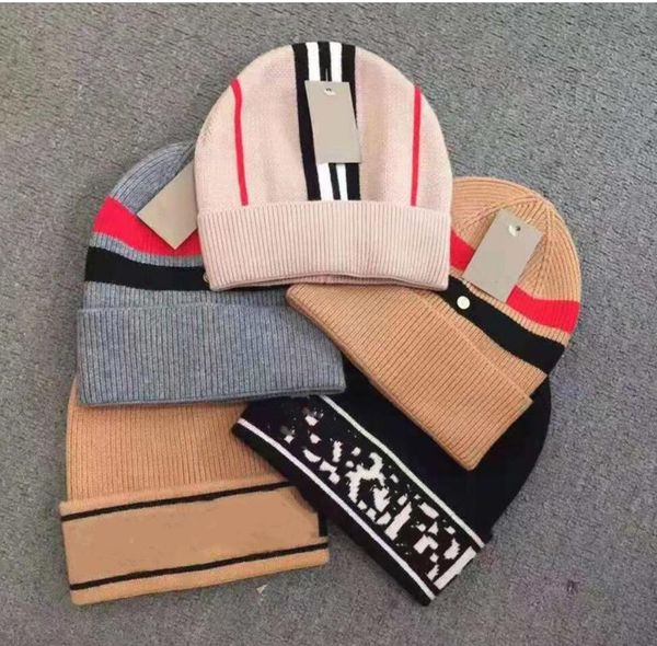 2021 New Fashion Beanies Hats Bonnet Winter Feanie Designer de malha de chapéu hip hop Homens de lã Máscara de lã Caps de luxo