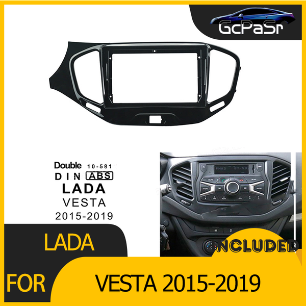

car video 1din2din radio player dvd frame audio fitting adaptor dash trim kits facia panel 9inch for lada vesta 2021-2021