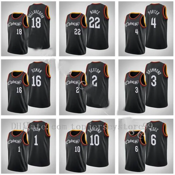 Mens de Alta Qualidade Collin Sexton Cedi Osman Andre Drummond Lsrry Nhce Jr qualquer jogador Hot Pressing Personalizado Basketball Camisas Tamanho S-2XL