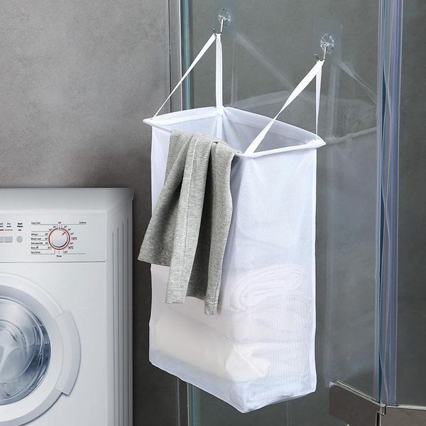 

Home Wall Mounted Laundry Basket Dirty Clothes Storage Bucket Toy Dust Hamper Bags