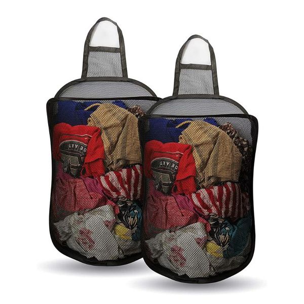 

laundry storage & organization 1/2pcs basket door back hanging hamper foldable polyester clothes bag large capacity