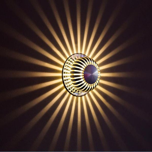 

20pcs/lot modern led rgb wall lamp bedside bedroom lights colorful ac 85-265v for background lighting home deco stair light lamps