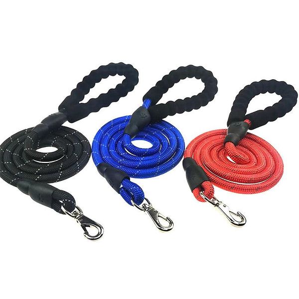 

dog collars & leashes leash nylon training reflective durable pet traction rope for medium large dogs labrador rottweiler supplies