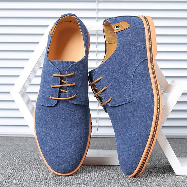 

elegant suede sneakers men formal spring shoes solid mans dress office 2021, Black