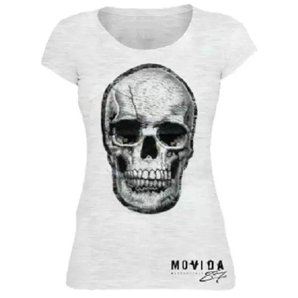 

t-shirt shirt white cotton skull fashion women, White;black