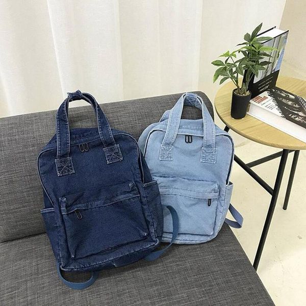 

backpack female denim women school backpacks college teen girl bags student back pack