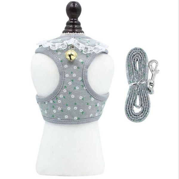 

dog apparel breast strap breathable bell puppy leash pet towing rope chest 1pcs