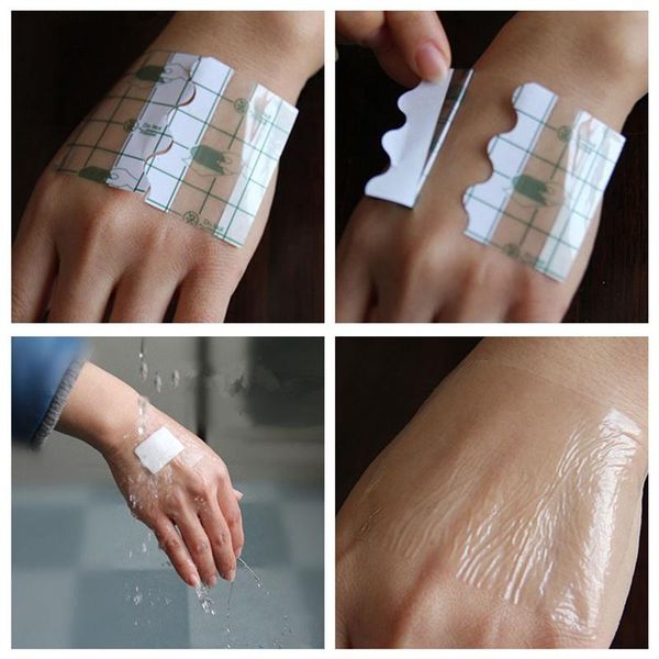

pcs/set transparent tape pu film adhesive plaster waterproof anti-allergic medicinal fixation outdoor gadgets