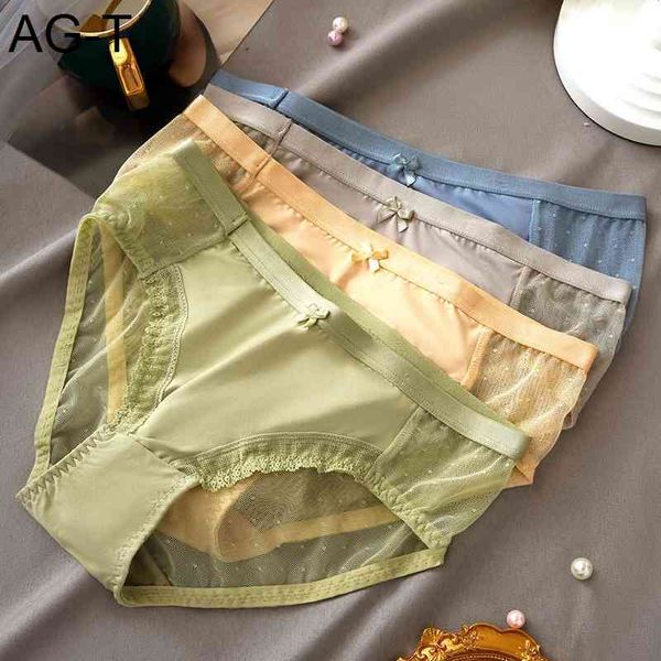 

new style lace traceless cotton middle waist fun breathable women's underwear hollow briefs women, Black;pink