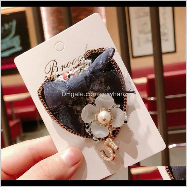 Anstecknadeln, Schmuck Drop Lieferung 2021 Marke Design Kristall 5 Brosche Kamelie Blume Hijab Broschen Vintage Schnalle Pin Für Frau Uiemf