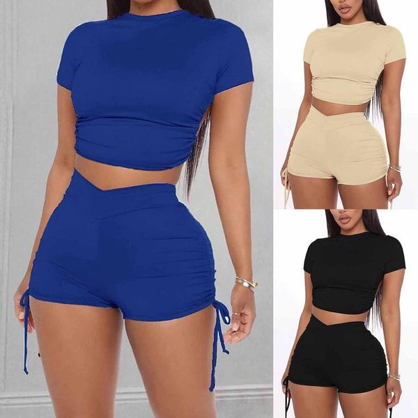 

women's swimwear two-piece set ins seamless knitting gym sport workout running sports short bra yoga suit tracksuit round neck fitness, White;black