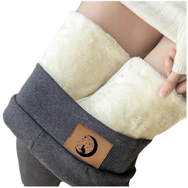

yoga outfit warm women pants winter skinny thick velvet wool fleece leggins slim trousers lambskin cashmere female leggings