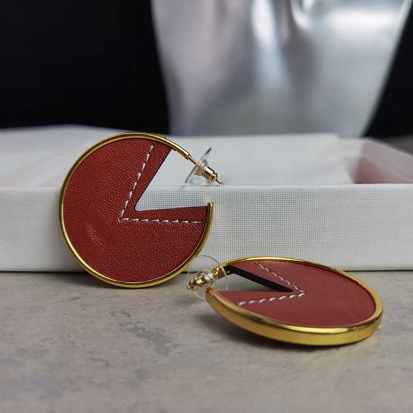 

brand fashion pearl jewelry gold color earrings paris unique heart red leather design date wedding party fine luxury brand, Golden