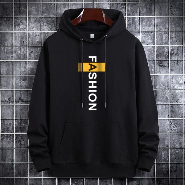 

men's sweatshirt spring youth large size hoodie thin 2021 new trendy autumn jacket, Black