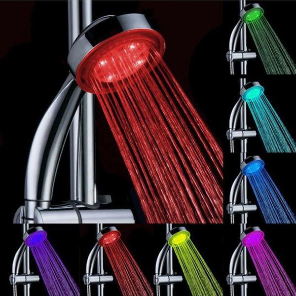 

bathroom shower sets 1pcs water power colorful led head handheld temperature sensor light no battery accessories