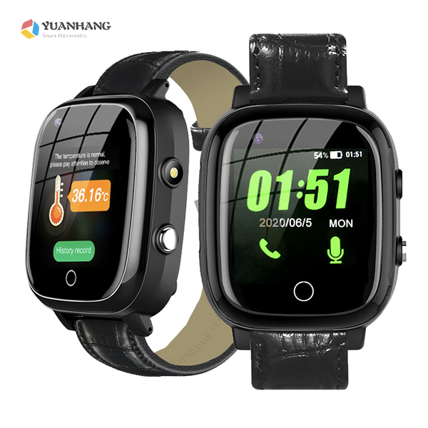 

smart 4g video call watch elderly man heart rate blood pressure monitor gps wifi trace locate sos thermometer phone smartwatchg, Slivery;brown