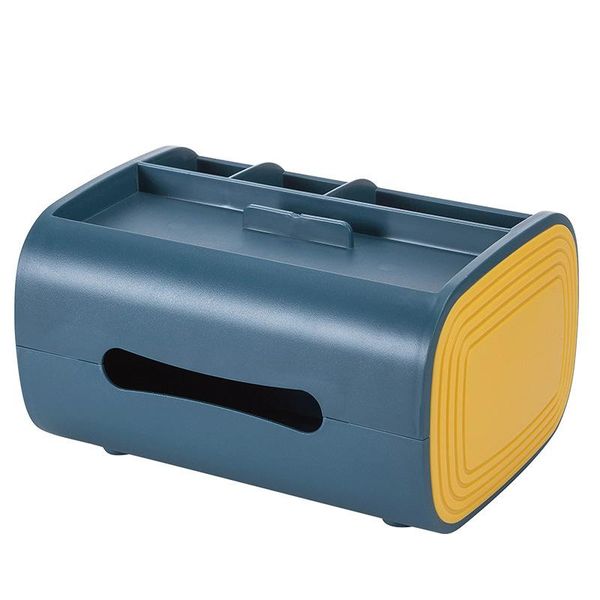 

tissue boxes & napkins creative color contrast deskdouble layer dividing storage paper towel cassette mobile phone bracket carton