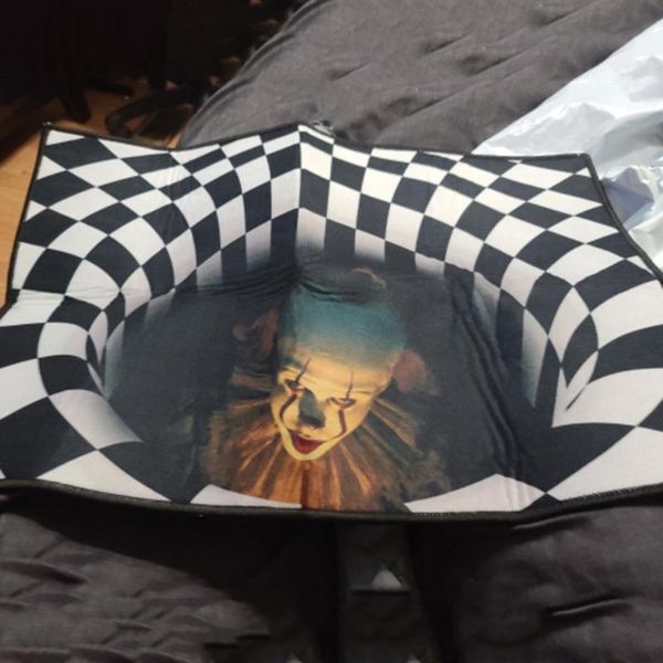 

carpets 40*60cm 3d clown trap visual carpet living room bedroom floor mat halloween sewer manhole cover horror home