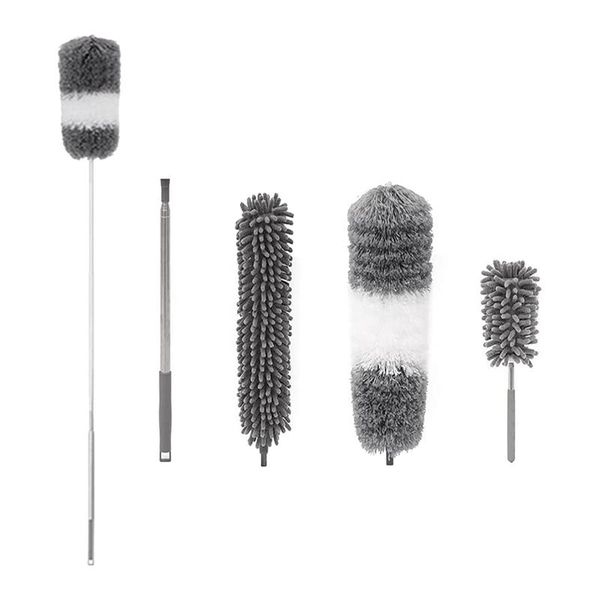 

microfiber dusters with extension pole(30-100 in)scratch-resistant cover,bendable,washable,detachable,extendable duster vacuum cleaners