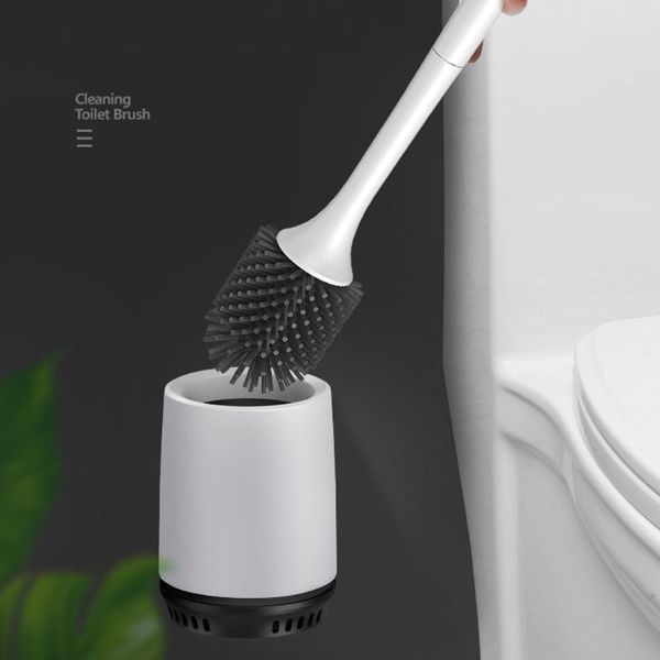 

toilet brush water leak proof with base silicone high holder stand guard long handle bathroom cleaning tool wc accessories bath accessory se