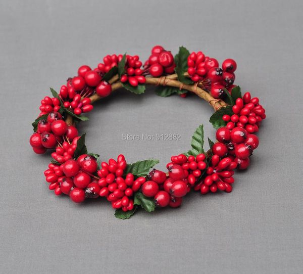 

decorative flowers & wreaths 2021 christmas pip berry candle ring ,child crown home decor wreath door
