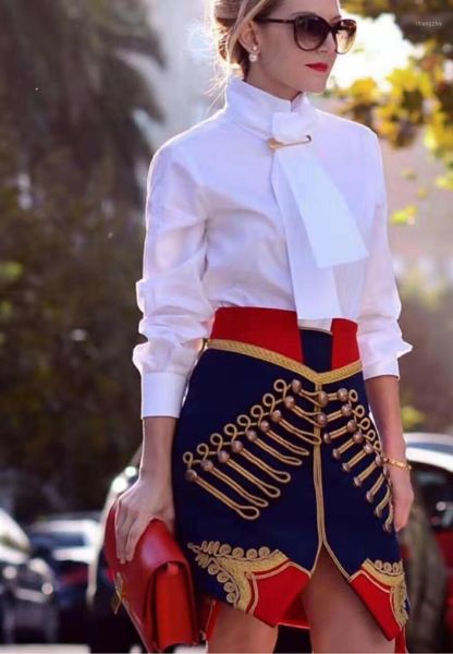

skirts pacthwork bandage skirt 2021 designer pencil faldas, Black