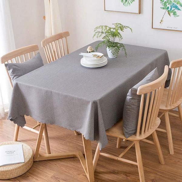 

table cloth plain runner cotton linen emboss selvage rectangular wedding dining cover
