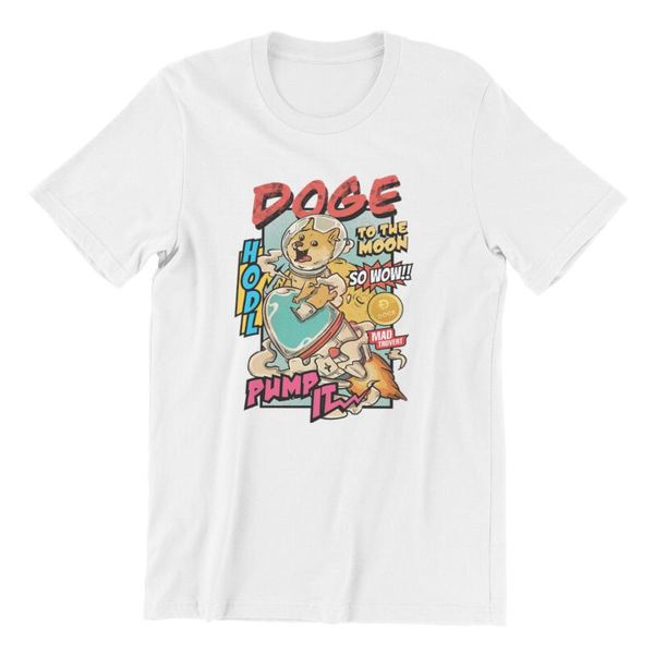 

men's t-shirts doge to the moon retro print shortsleeve tshirts 143095, White;black