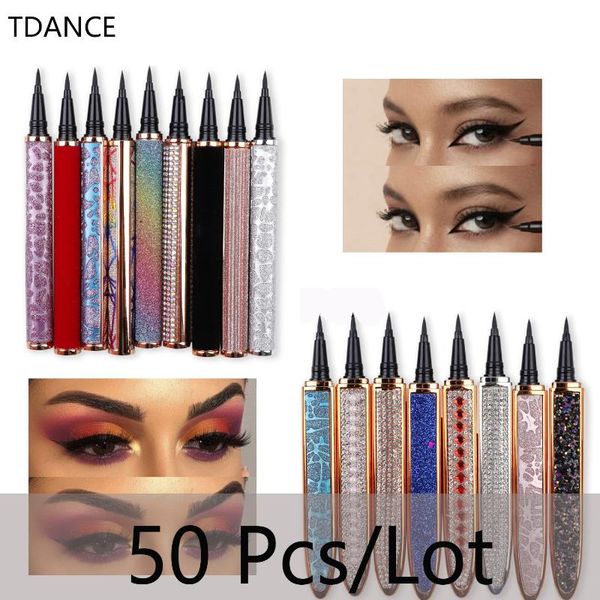 

false eyelashes tdance 50pcs/lot magic self-adhesive eyeliner pen glue-magnetic-for waterproof no blooming eye liner pencil