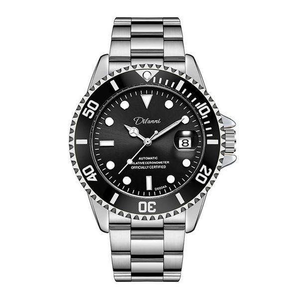 

wristwatches sport mens mechanical watches 2021 automatic watch men 30 waterproof date clock man, Slivery;brown