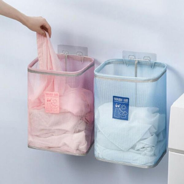 

foldable dirty clothes storage basket laundry bathroom wall hanging bag household lou bags