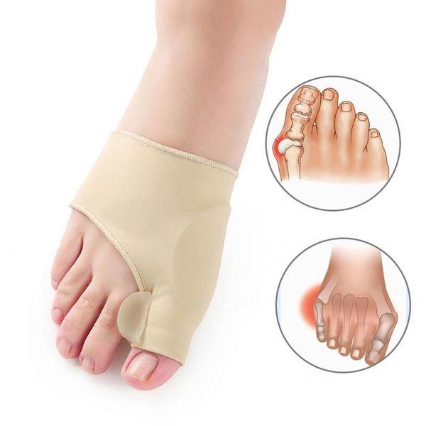 

1pair toe separator hallux valgus bunion corrector ortics feet bone thumb adjuster correction pedicure sock straightener ankle support, Blue;black