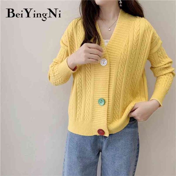 

female cardigans autumn winter buttons kawaii warm coats women sweater korean knit jackets harajuku cardigan 210506, White