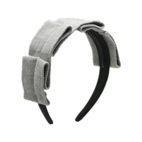

hair accessories winter wool cashmere sweater fabric pleated hairband girls dressy headband, Slivery;white