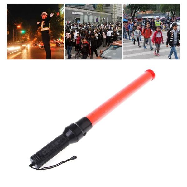 

plastic traffic wand powerful led torch 3 modes strobe setting light