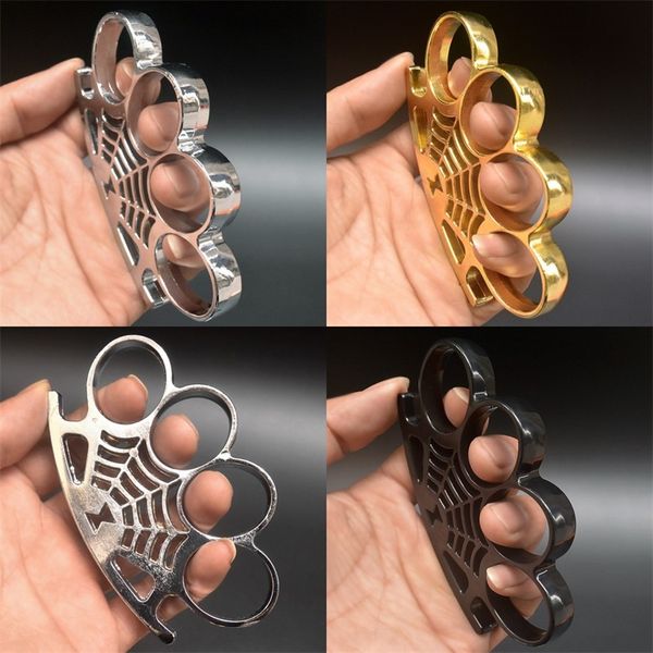 

spider web knuckle protective gear four fingers ring fight with safety knuckles outdoor self defense black 5 8kga q2