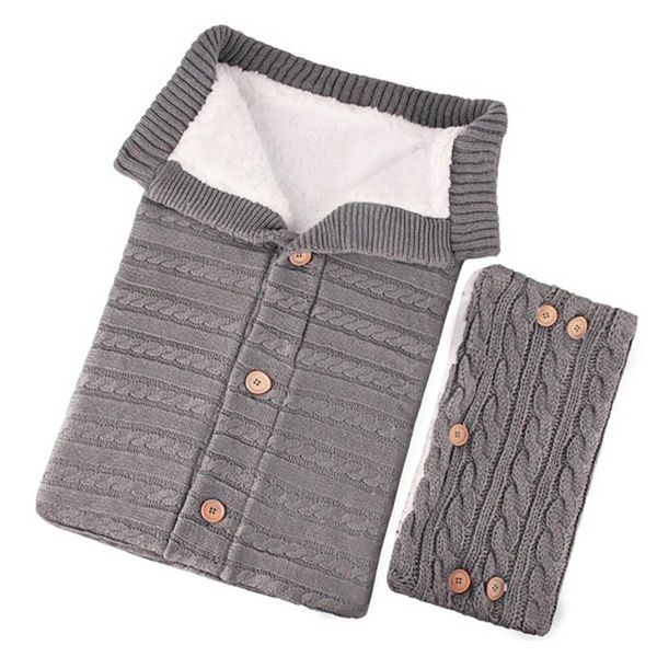 

blankets & swaddling baby sleeping bag knitted swaddle wrapped + stroller armrest set blanket non-slip warm
