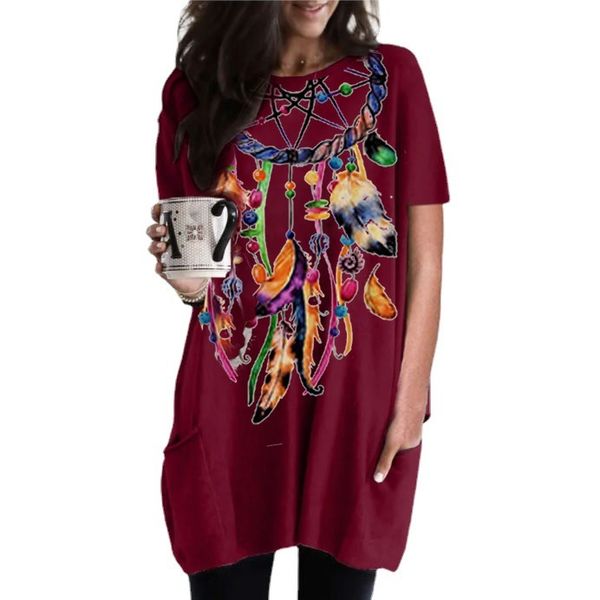 

charming dresses women's short sleeve casual printed poet t-shirt, Black;gray
