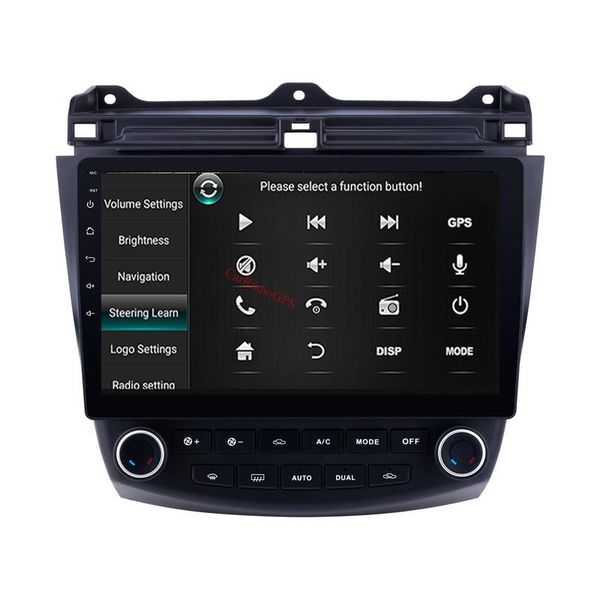 Автомобильный DVD Radio 10.1-дюймовый Android Player Головной блок для Honda Accord 7 2003-2007 с GPS WiFi стерео