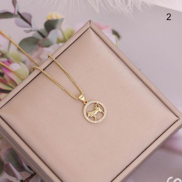 

chains fashion european necklace jewelry girls twelve constellations alloy zodiac alphabet necklaces for women ea, Silver