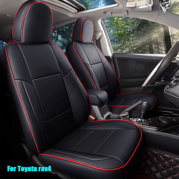 Capa de assento de carro com cobertura total personalizada para Toyota RAV4 Luxo com resistente ￠ prova d'￡gua, cobrindo assentos antigos de couro de couro de couro